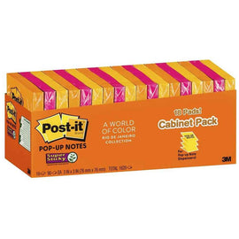 Post-it Super Sticky Pop-up Notes 76x76mm Assorted (18 pads)