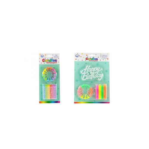 Alpen Birthday Candles with Holders (24pk)