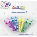 Alpen Star Top Spiral Candles (8pk)
