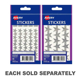 Étiquettes Étoiles Argentées Avery F/P (Paquet de 10)