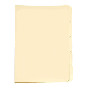 Avery Buff Foolscap Manilla Folders with Tabs (Pack of 5)