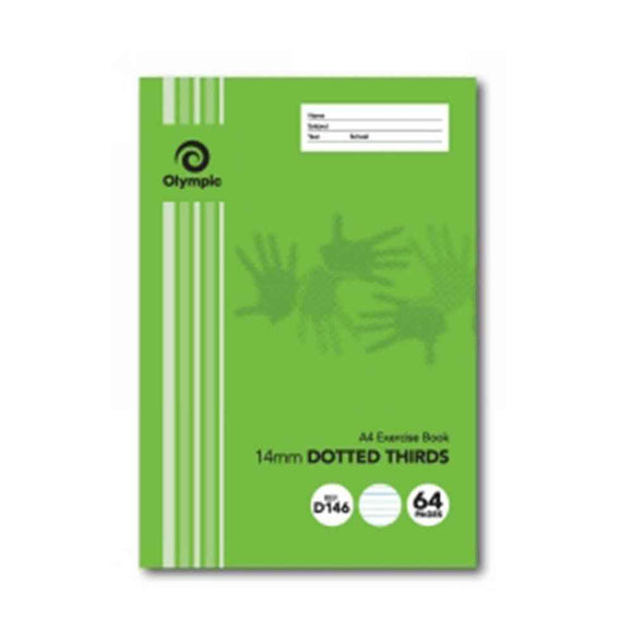 Olympic A4 Dotted Thirds 64-Page Exercise Book (Pack of 20)
