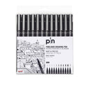 Uni Pin Fine Line Drawing Pen 12pcs (Black)-13