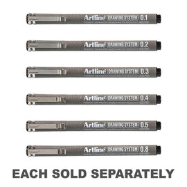 Artline Drawing System Pen 12pcs (Black)
