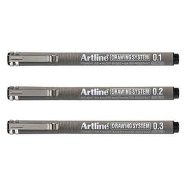 Artline Drawing System Pen 12pcs (Black)
