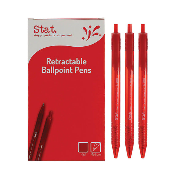 Stat Retractable Medium Ballpoint Pen 1mm (Box of 12)
