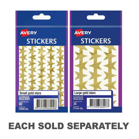Étiquettes Étoiles Dorées Avery F/P (Paquet de 10)