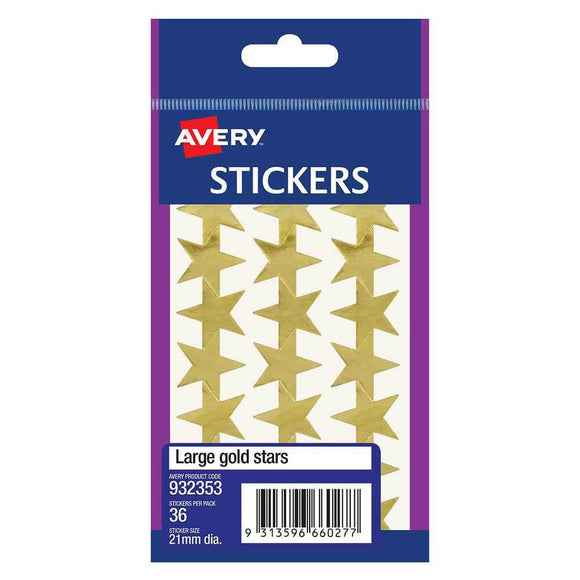 Étiquettes Étoiles Dorées Avery F/P (Paquet de 10)
