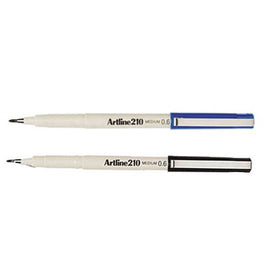 Artline Fineliner Medium Pen 0.6mm (Box of 12) - 0