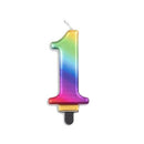 Alpen Metallic Rainbow Number Candle-5