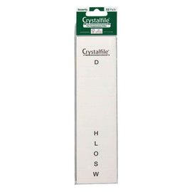 Crystalfile A-Z Index Tab Inserts Square Edge 52pcs (White)
