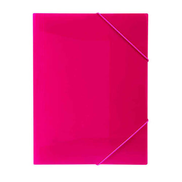 Marbig A4 Brights Soft Touch Document Wallet (Pink)