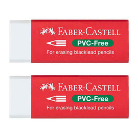 Faber-Castell PVC Free Eraser 2pcs (White)