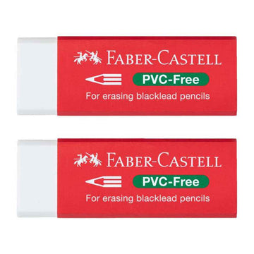 Faber-Castell PVC Free Eraser 2pcs (White)