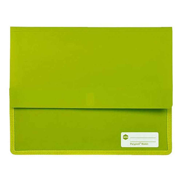Document Wallet Marbig Polypick Heavy Duty Lime