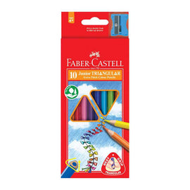 Faber-Castell Triangular Grip Coloured Pencil (Pack of 10)