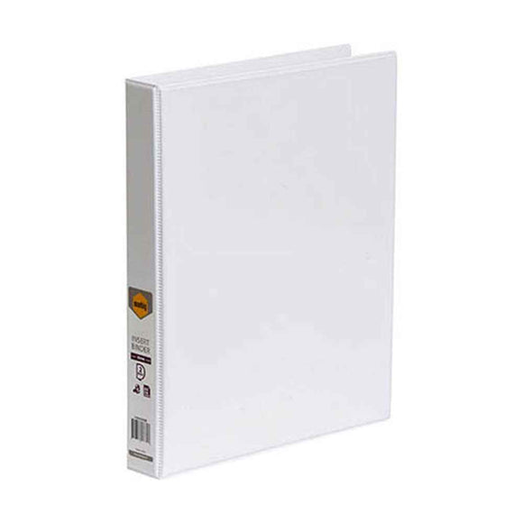 Marbig Clearview A4 2D-Ring Insert Binder 25mm (White)