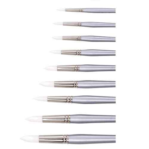 Jasart Taklon Round Brush (White)