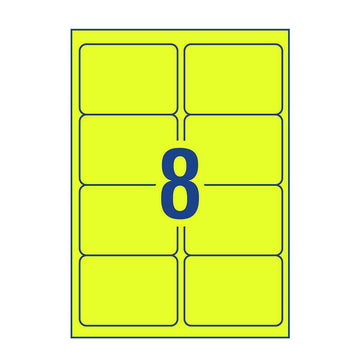 Avery High Visibility Fluoro Address and Shipping Label