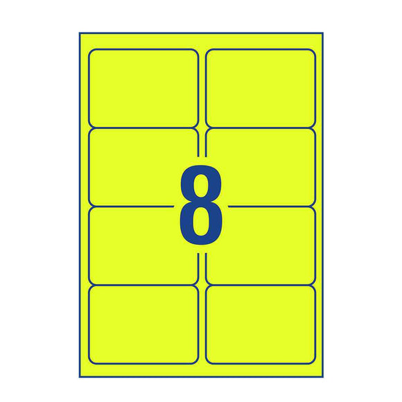 Avery High Visibility Fluoro Address and Shipping Label