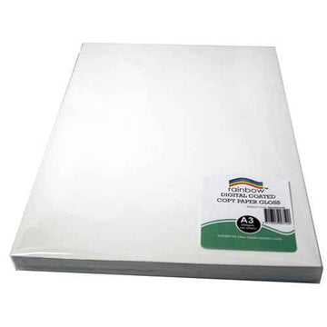 Rainbow 250gsm Gloss Digital Copy Paper 100pk (White)