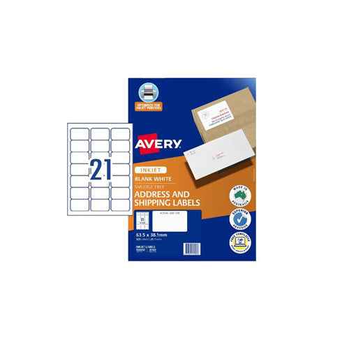 Avery Inkjet Address Label (Pack of 25) | clicktofournisseur.com