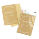 Quill Invitation Card & Envelope 25x175mm 8pk
