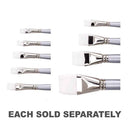 Jasart Taklon Short Flat Brush (White)