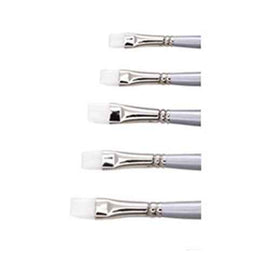 Jasart Taklon Short Flat Brush (White)