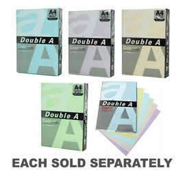 Double A A4 80gsm Pastel Colour Copy Paper 500pcs
