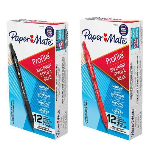 Papermate Profile Retractable Pen 1.0mm 12pcs