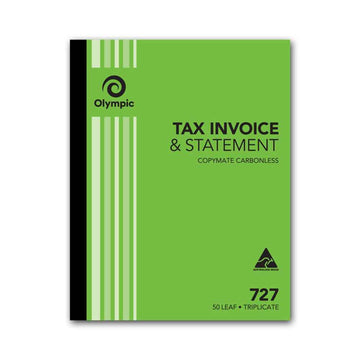 Olympic No 727 Triplicate Tax Invoice & Statement (50 Leaf)