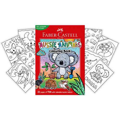 Faber-Castell Aussie Animals Colouring Book 20pg