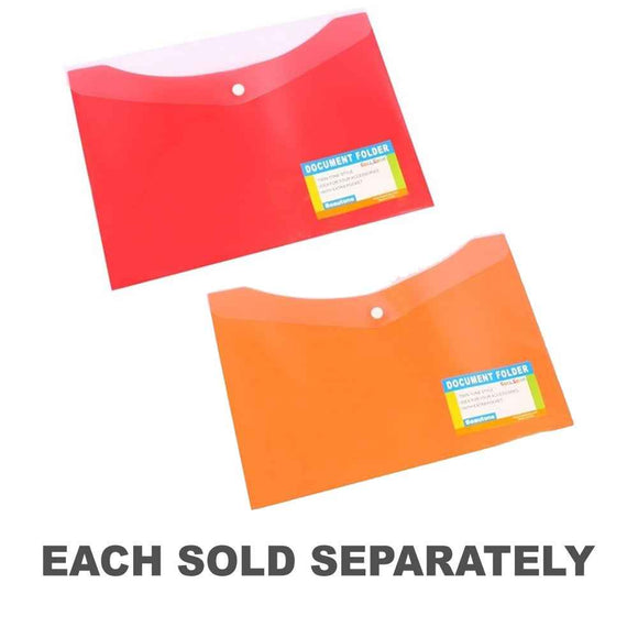 Bantex A4 Document Wallet with Button
