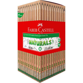 Faber-Castell Natural HB Graphite Pencil with Eraser 72pk