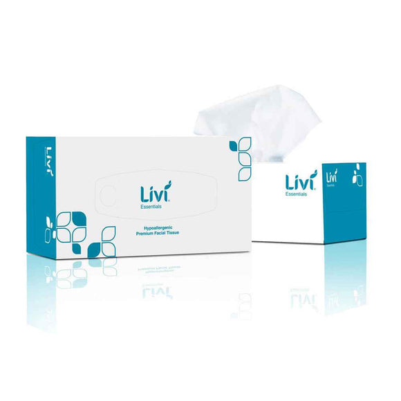 Livi Essentials 2-Ply Facial Tissue 200 Sheets (Box of 30)