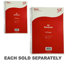 Stat Ruling Board Cover A4 Notebook 240pg (Red)
