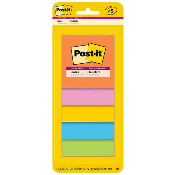 Post-it Super Sticky Notes 76x76mm (Pack of 5)