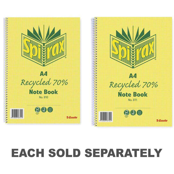 Spirax Recycled A4 Notebook (Pack of 5)