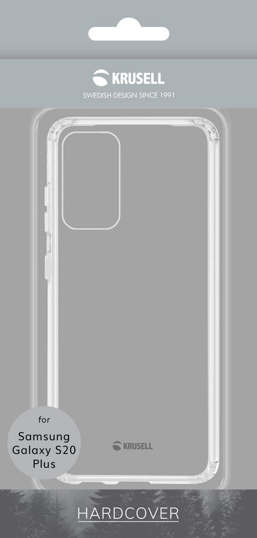 Coque rigide krusell essentials pour samsung galaxy s20+ transparente