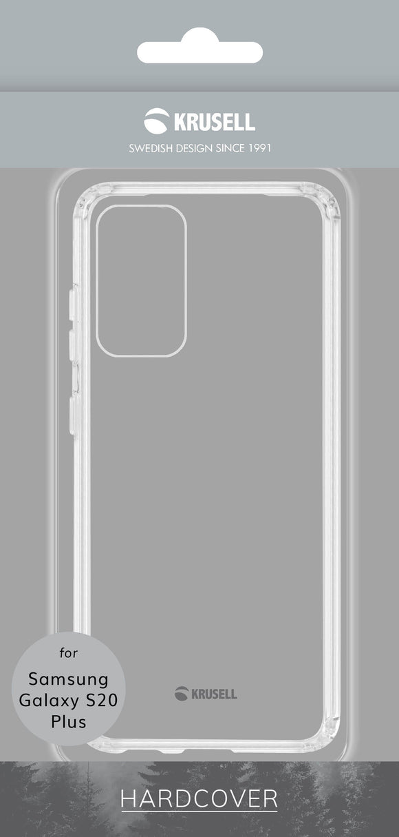 Coque rigide krusell essentials pour samsung galaxy s20+ transparente