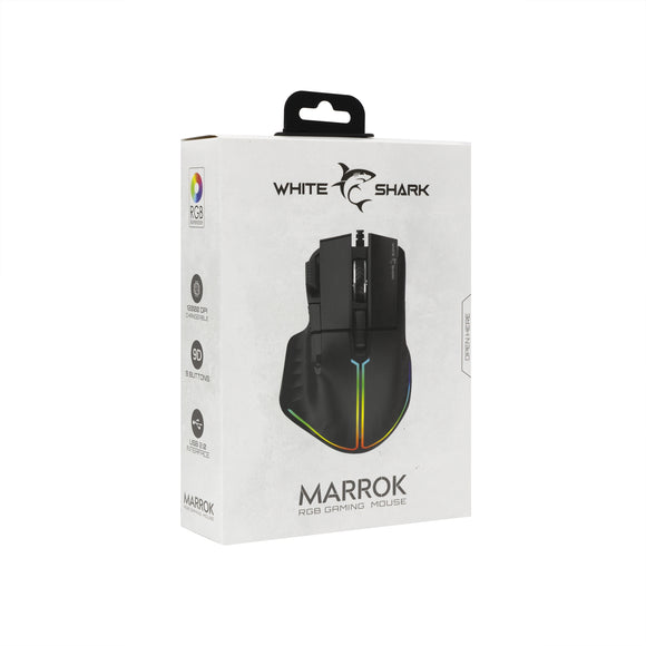 White Shark GM-9006 MARROK Black RGB / 12.000 dpi