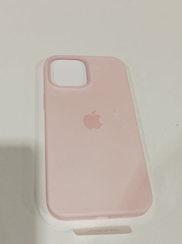 Coque apple en silicone avec magsafe pour iphone 13 pro max - rose citron