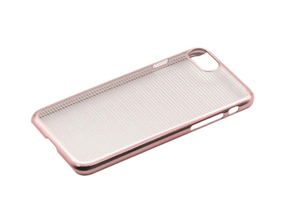 Coque rigide Tellur Cover pour iPhone 7 à rayures horizontales rose