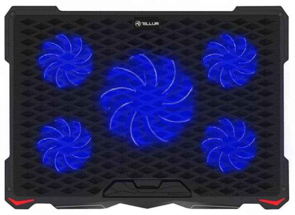Refroidisseur Tellur Basic 17, 5 ventilateurs, LED, noir