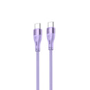 Câble tellur silicone type-c vers type-c pd60w 1 m violet