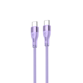 Câble tellur silicone type-c vers type-c pd60w 1 m violet