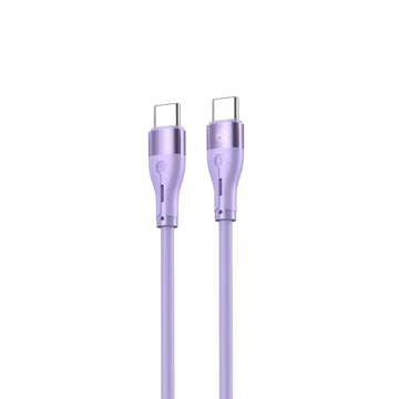Câble tellur silicone type-c vers type-c pd60w 1 m violet