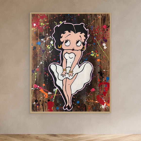 Betty Boop reproduction officielle sur toile de l'œuvre