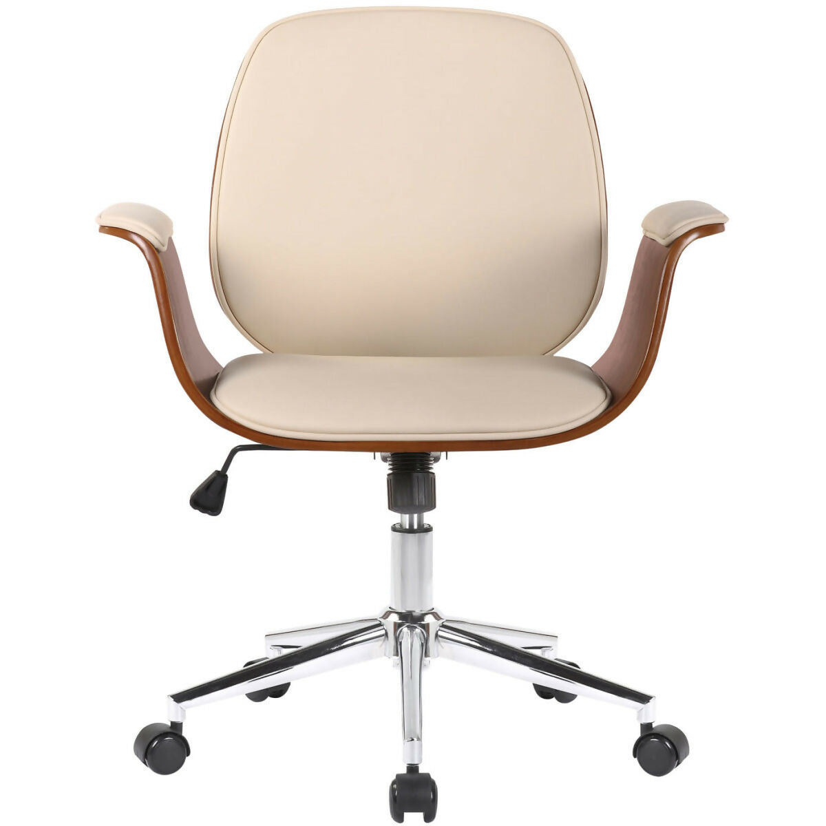 Fauteuil de bureau Kemberg - Noyer - Crème